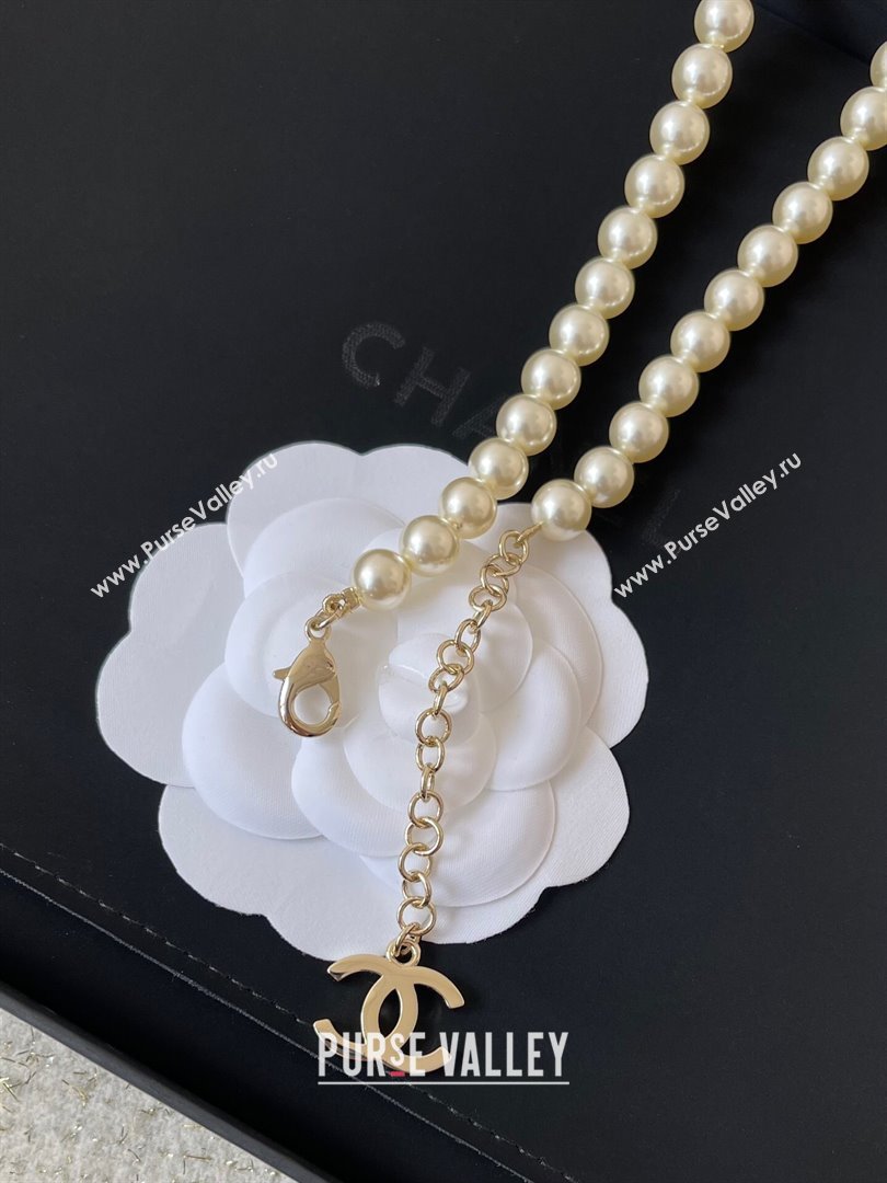 Chanel Heart CC Pearl Short Necklace CH101044 2024 (YF-24101044)