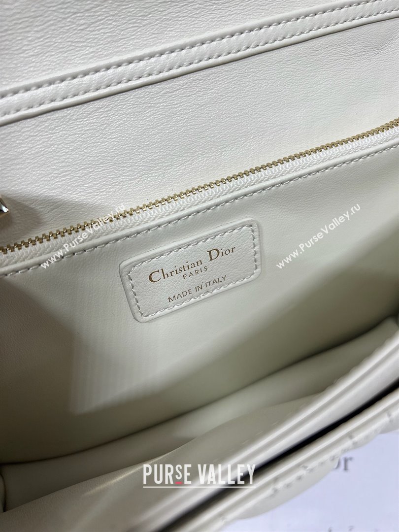 Dior My Dior Top Handle Bag in Latte Cannage Lambskin 0997 White 2024 (XXG-24070230)