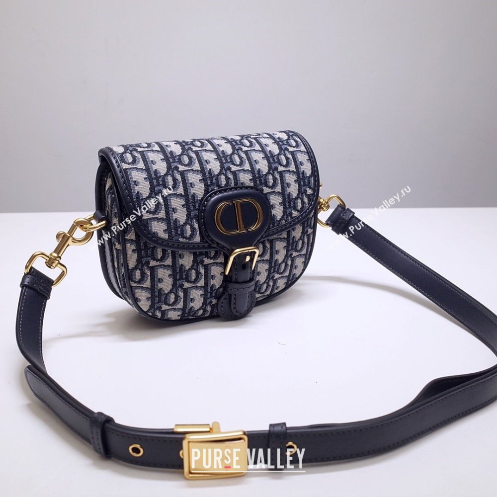 Dior Small Dior Bobby Bag in Blue Dior Oblique Jacquard 2024 (XXG-24031206)