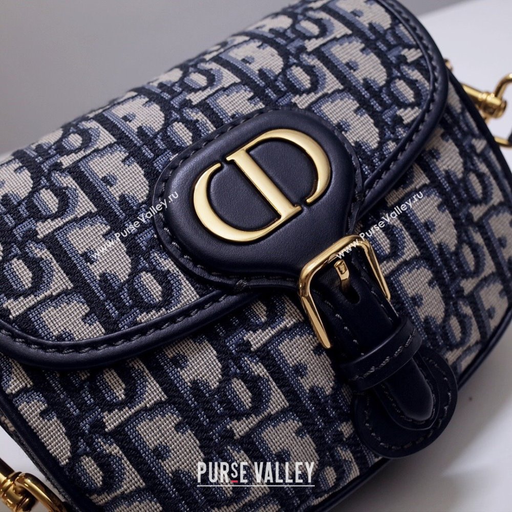 Dior Small Dior Bobby Bag in Blue Dior Oblique Jacquard 2024 (XXG-24031206)