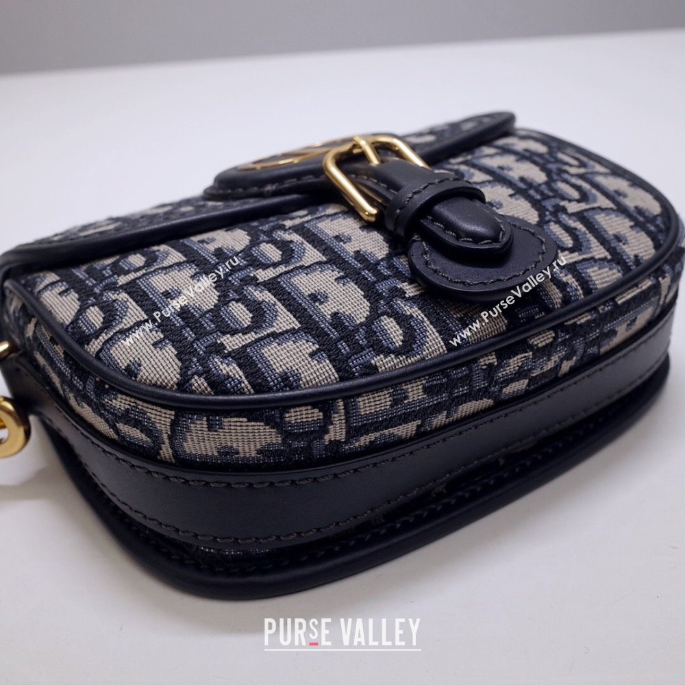 Dior Small Dior Bobby Bag in Blue Dior Oblique Jacquard 2024 (XXG-24031206)