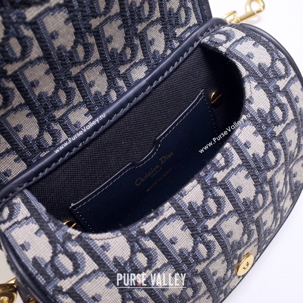 Dior Small Dior Bobby Bag in Blue Dior Oblique Jacquard 2024 (XXG-24031206)
