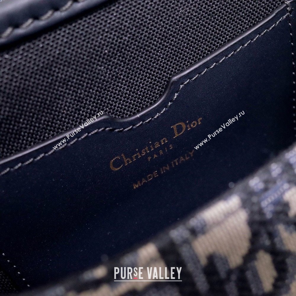 Dior Small Dior Bobby Bag in Blue Dior Oblique Jacquard 2024 (XXG-24031206)