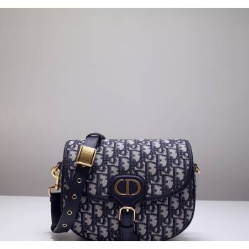 Dior Medium Dior Bobby Bag in Blue Dior Oblique Jacquard 2024 (XXG-24031207)