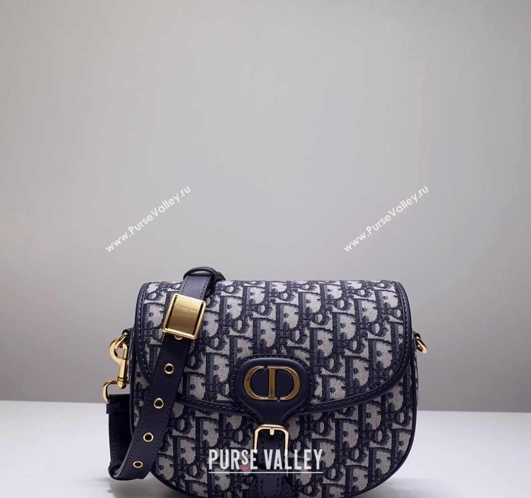 Dior Medium Dior Bobby Bag in Blue Dior Oblique Jacquard 2024 (XXG-24031207)