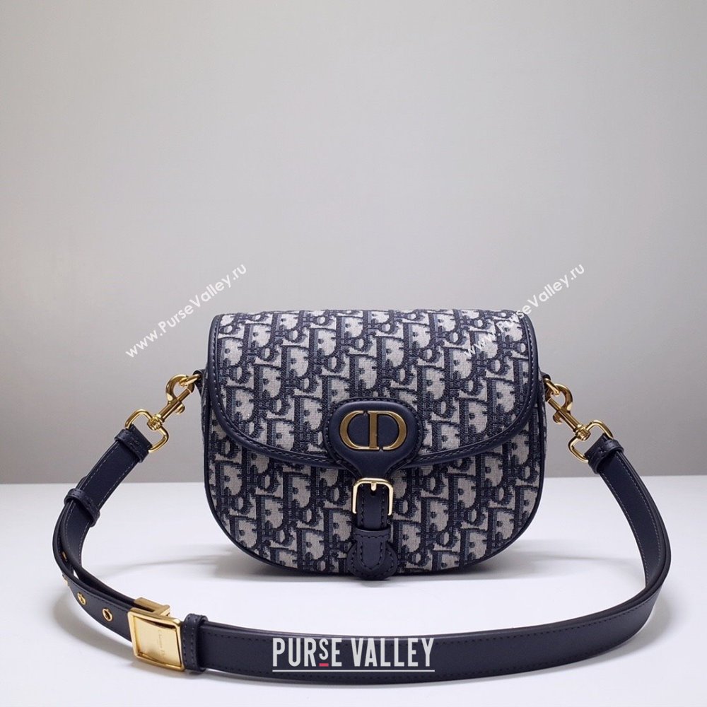 Dior Medium Dior Bobby Bag in Blue Dior Oblique Jacquard 2024 (XXG-24031207)