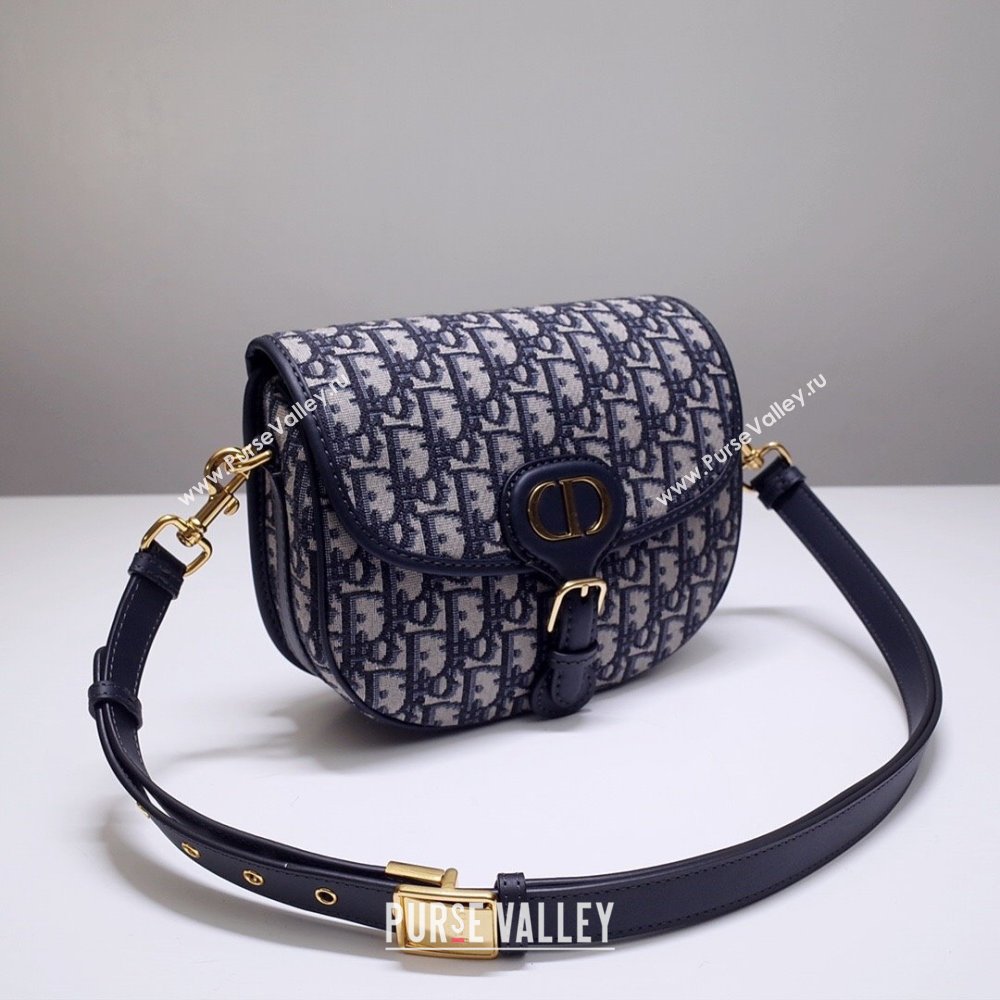 Dior Medium Dior Bobby Bag in Blue Dior Oblique Jacquard 2024 (XXG-24031207)
