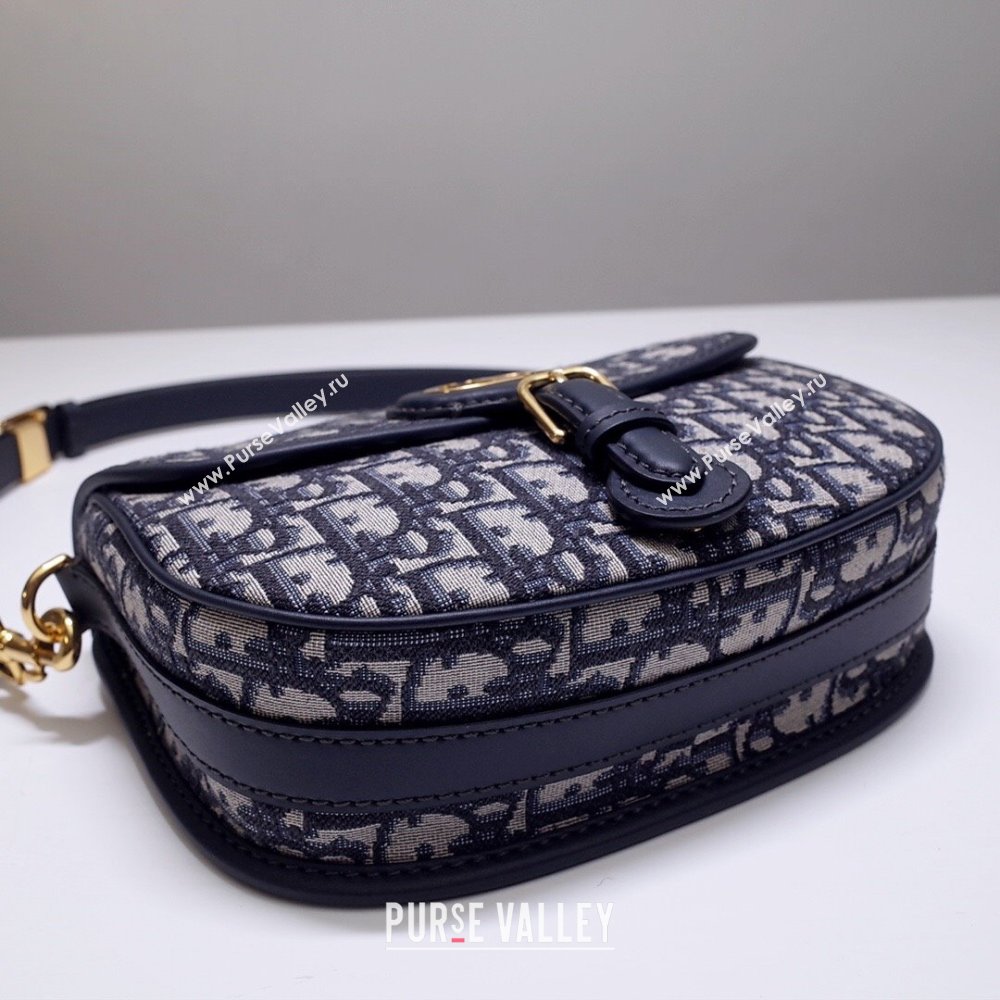 Dior Medium Dior Bobby Bag in Blue Dior Oblique Jacquard 2024 (XXG-24031207)