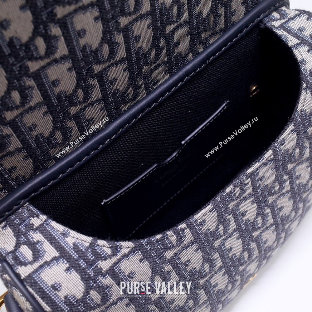 Dior Medium Dior Bobby Bag in Blue Dior Oblique Jacquard 2024 (XXG-24031207)