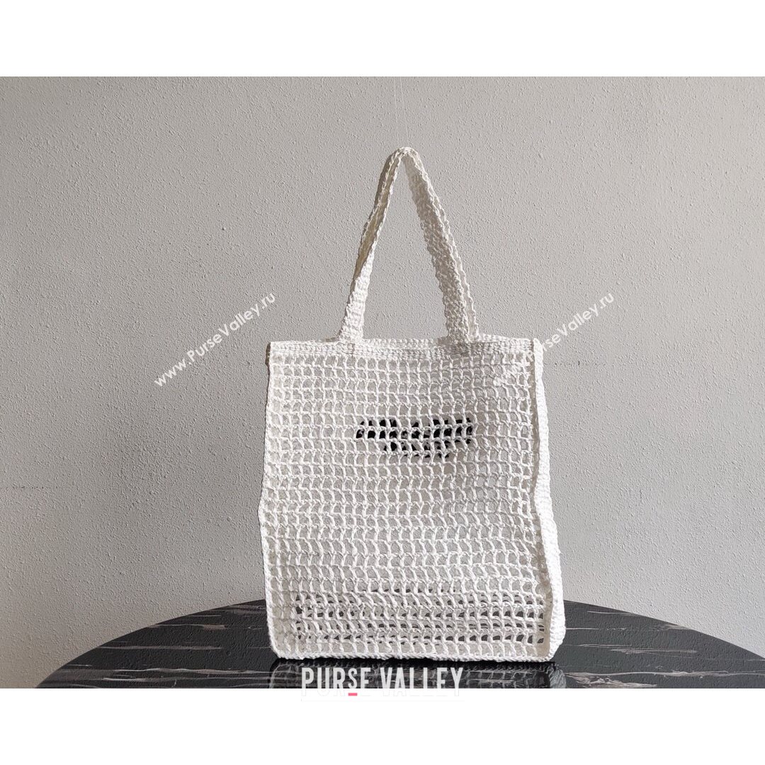 Prada Woven Raffia Tote Bag 1BG393 White 2021 (YZ-21080421)