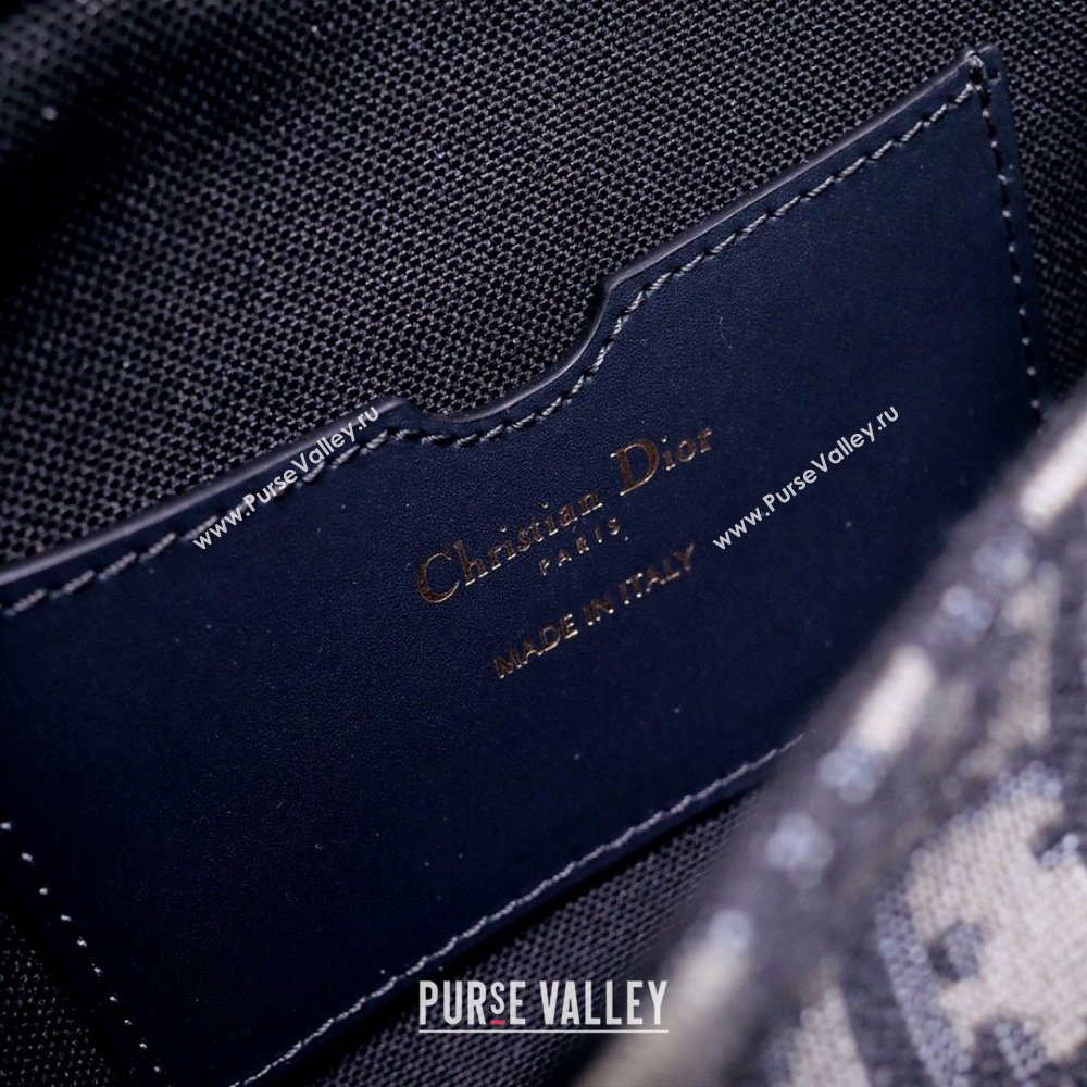 Dior Medium Dior Bobby Bag in Blue Dior Oblique Jacquard 2024 (XXG-24031207)