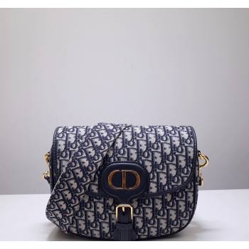 Dior Large Dior Bobby Bag in Blue Dior Oblique Jacquard 2024 (XXG-24031208)