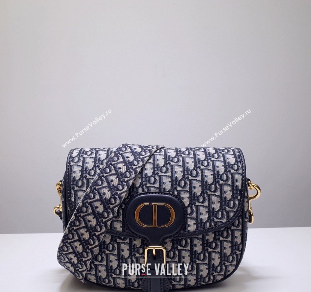 Dior Large Dior Bobby Bag in Blue Dior Oblique Jacquard 2024 (XXG-24031208)