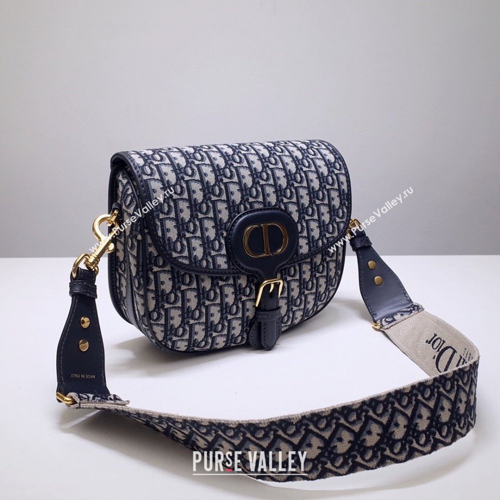 Dior Large Dior Bobby Bag in Blue Dior Oblique Jacquard 2024 (XXG-24031208)