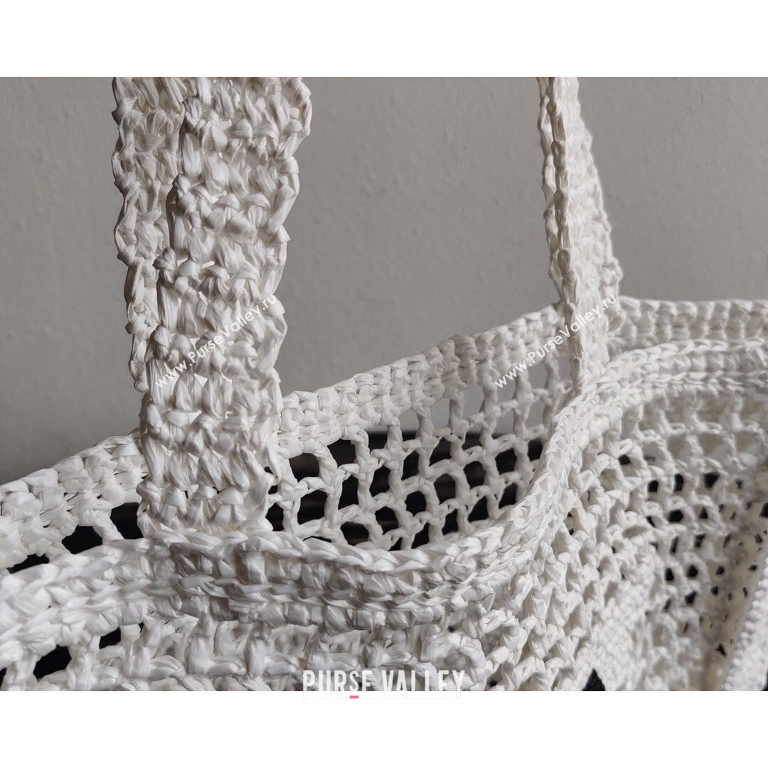 Prada Woven Raffia Tote Bag 1BG393 White 2021 (YZ-21080421)