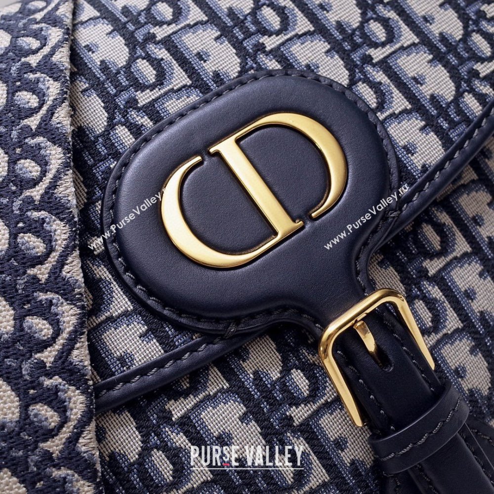 Dior Large Dior Bobby Bag in Blue Dior Oblique Jacquard 2024 (XXG-24031208)
