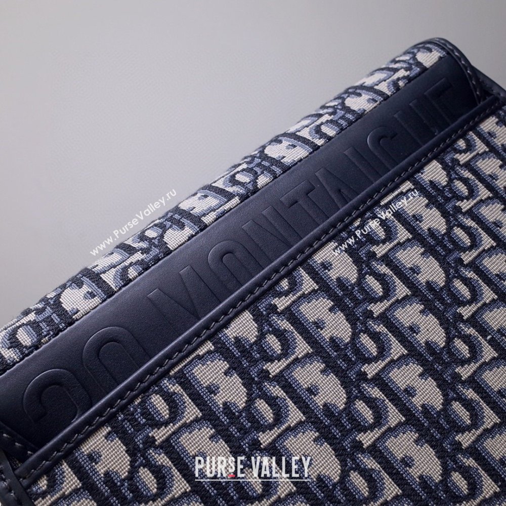 Dior Large Dior Bobby Bag in Blue Dior Oblique Jacquard 2024 (XXG-24031208)
