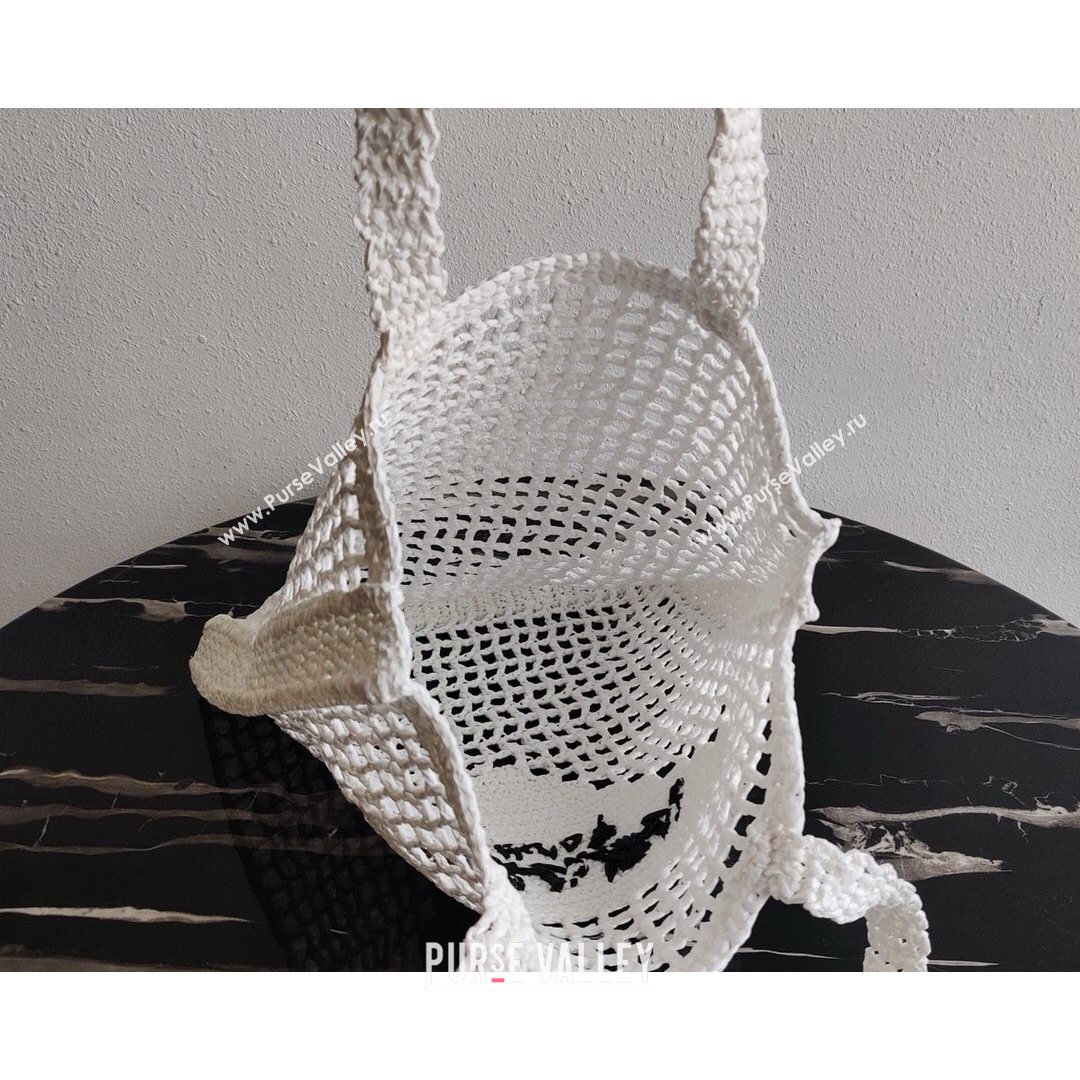 Prada Woven Raffia Tote Bag 1BG393 White 2021 (YZ-21080421)