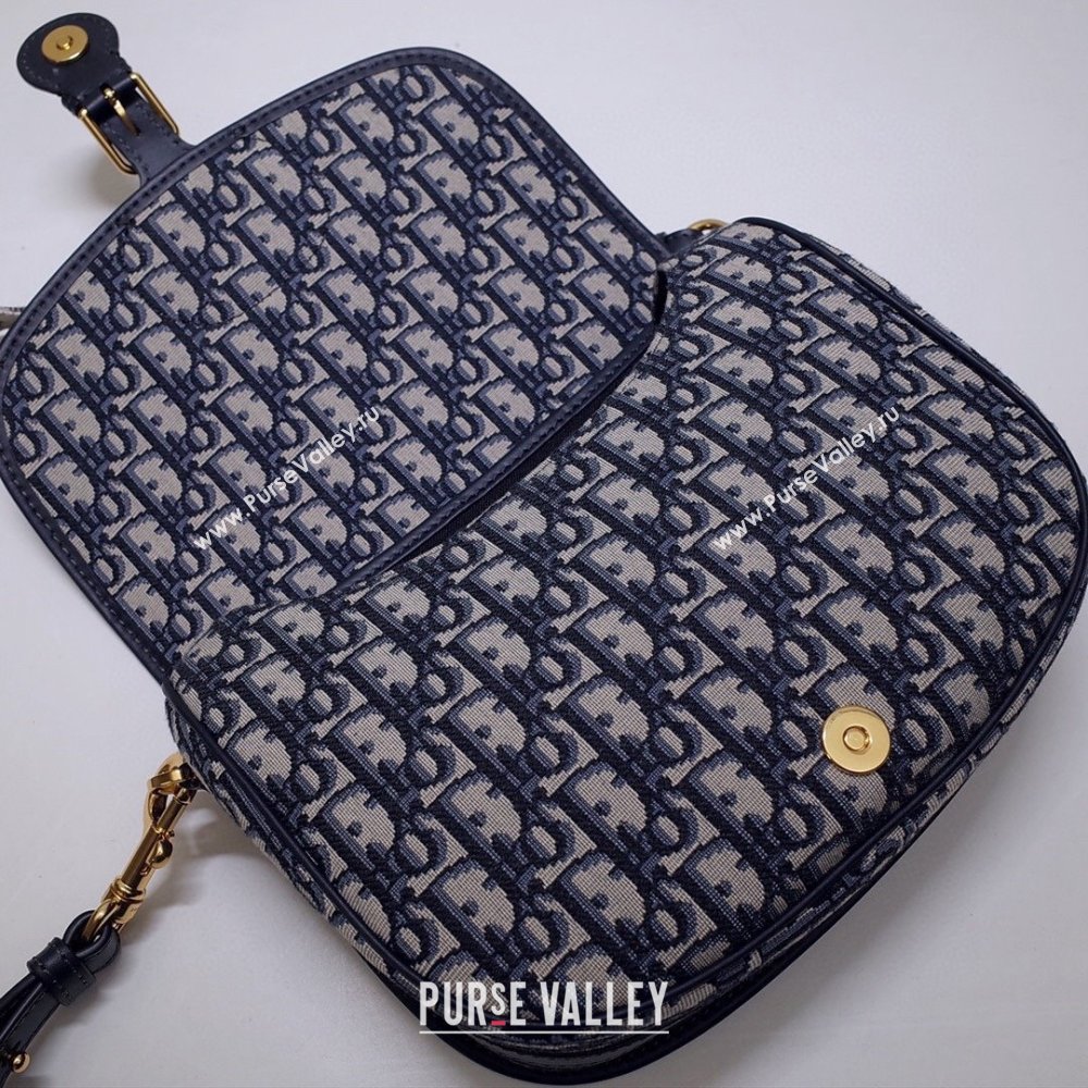 Dior Large Dior Bobby Bag in Blue Dior Oblique Jacquard 2024 (XXG-24031208)