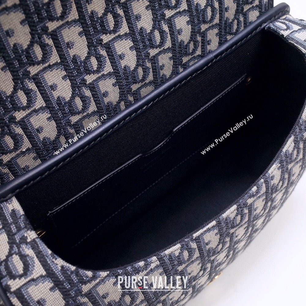 Dior Large Dior Bobby Bag in Blue Dior Oblique Jacquard 2024 (XXG-24031208)