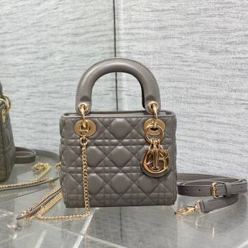 Dior Mini Lady Dior Bag in Etoupe Cannage Lambskin 2024 (XXG-24070303)