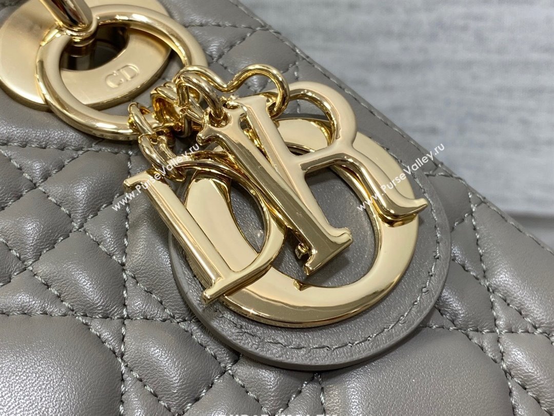 Dior Mini Lady Dior Bag in Etoupe Cannage Lambskin 2024 (XXG-24070303)