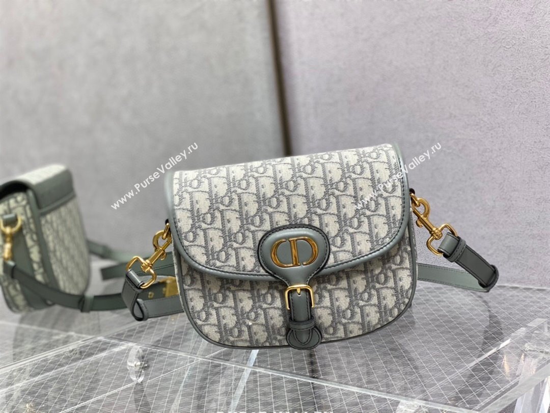 Dior Medium Dior Bobby Bag in Grey Dior Oblique Jacquard 2024 (XXG-24031204)