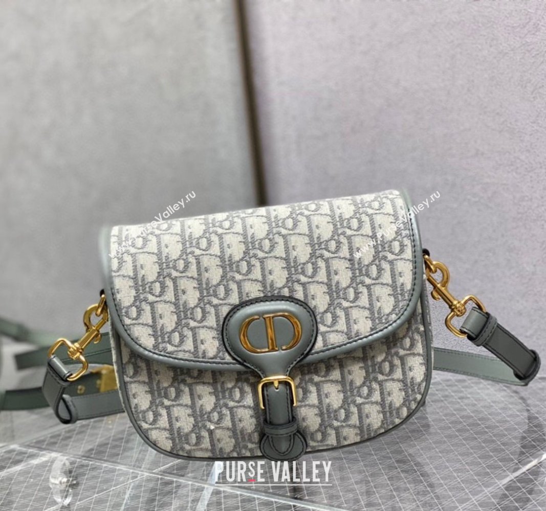 Dior Medium Dior Bobby Bag in Grey Dior Oblique Jacquard 2024 (XXG-24031204)