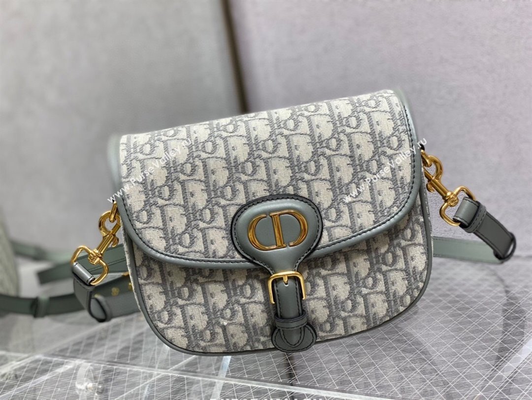 Dior Medium Dior Bobby Bag in Grey Dior Oblique Jacquard 2024 (XXG-24031204)