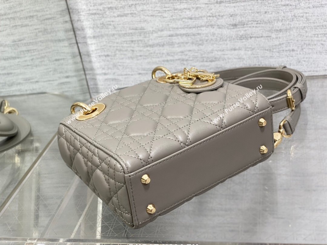 Dior Mini Lady Dior Bag in Etoupe Cannage Lambskin 2024 (XXG-24070303)