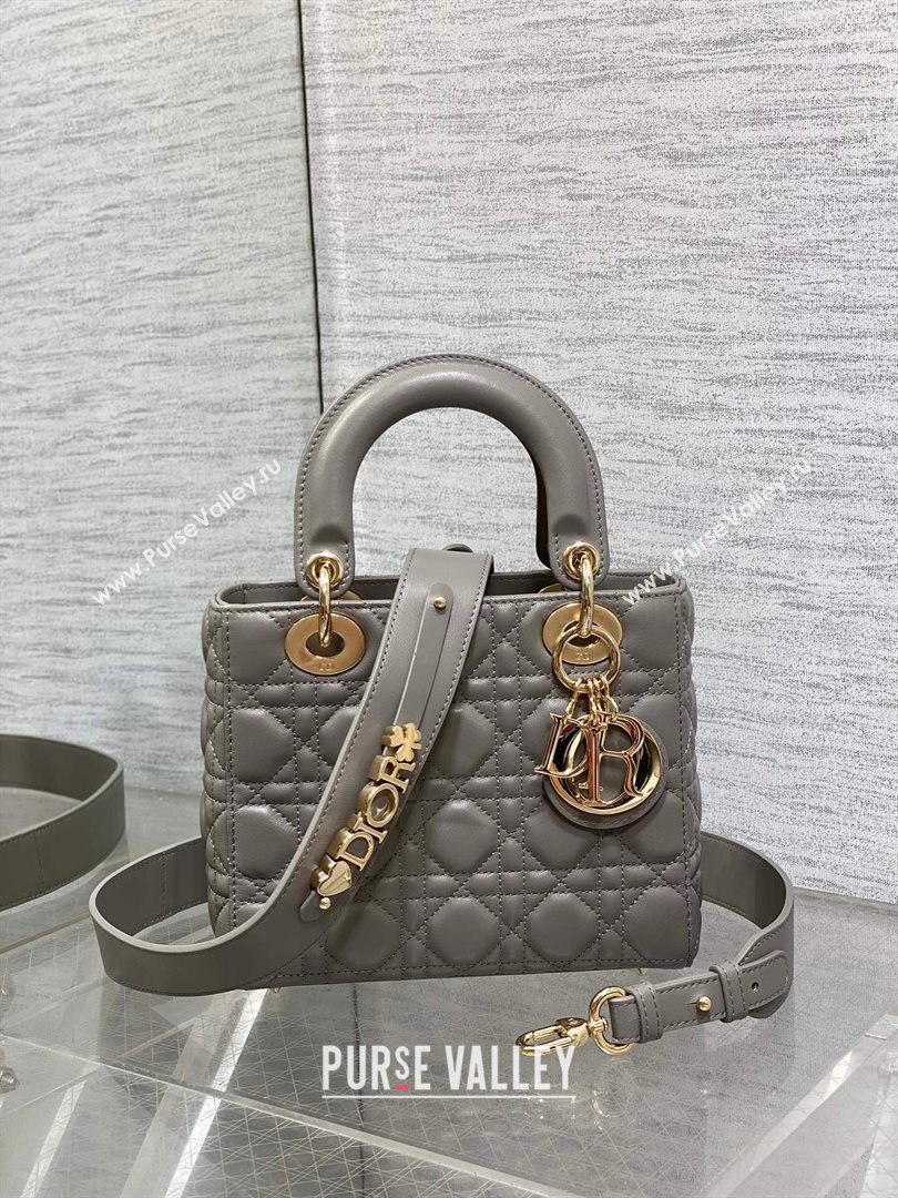 Dior Small Lady My ABCDior Bag in Etoupe Cannage Lambskin 2024 (XXG-24070304)