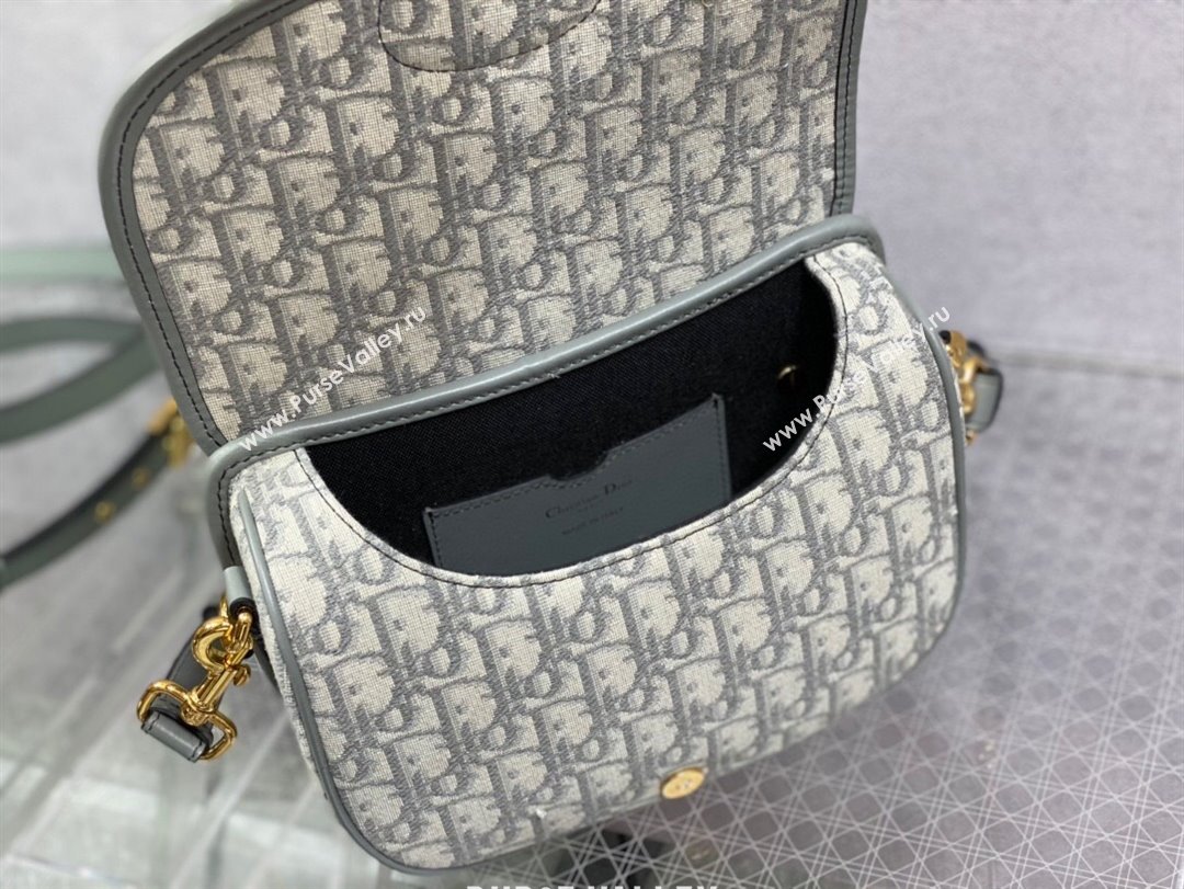 Dior Medium Dior Bobby Bag in Grey Dior Oblique Jacquard 2024 (XXG-24031204)