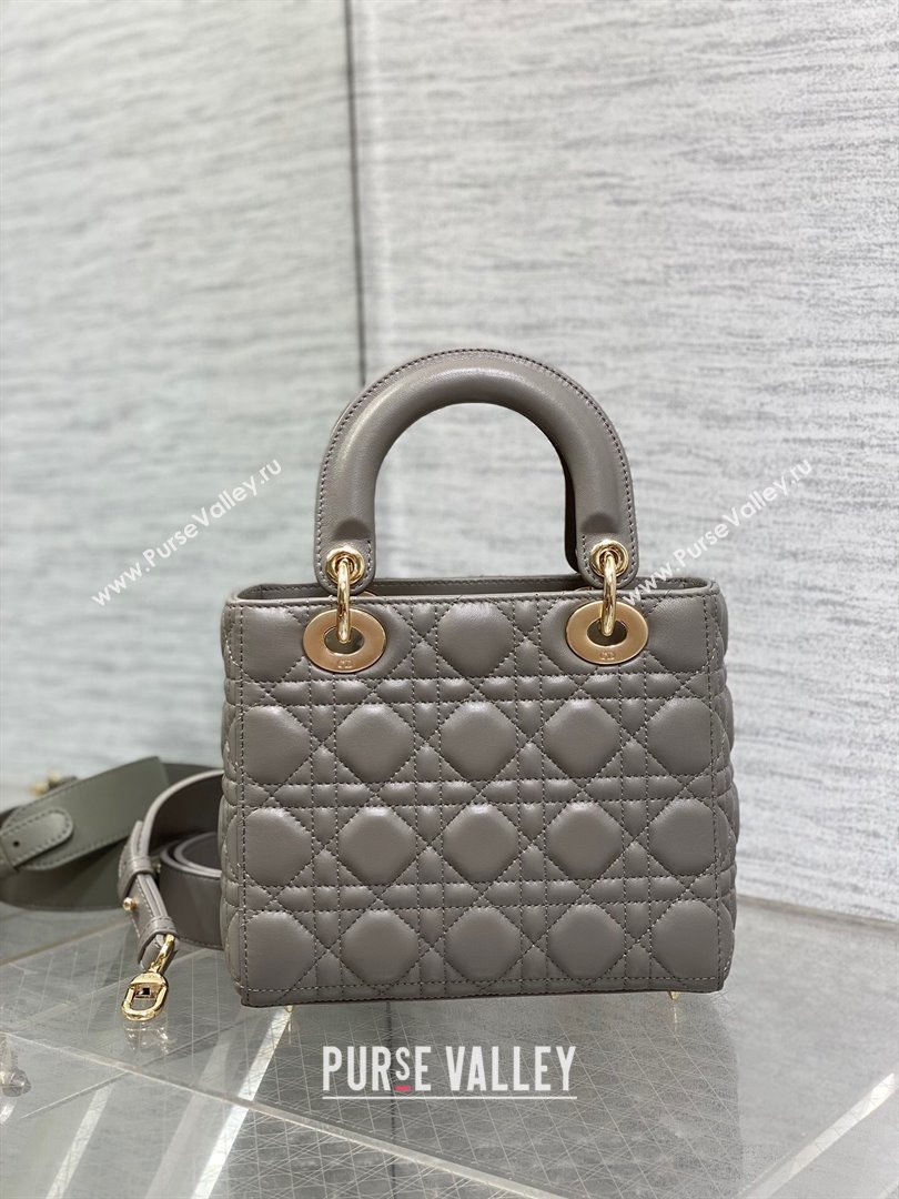 Dior Small Lady My ABCDior Bag in Etoupe Cannage Lambskin 2024 (XXG-24070304)