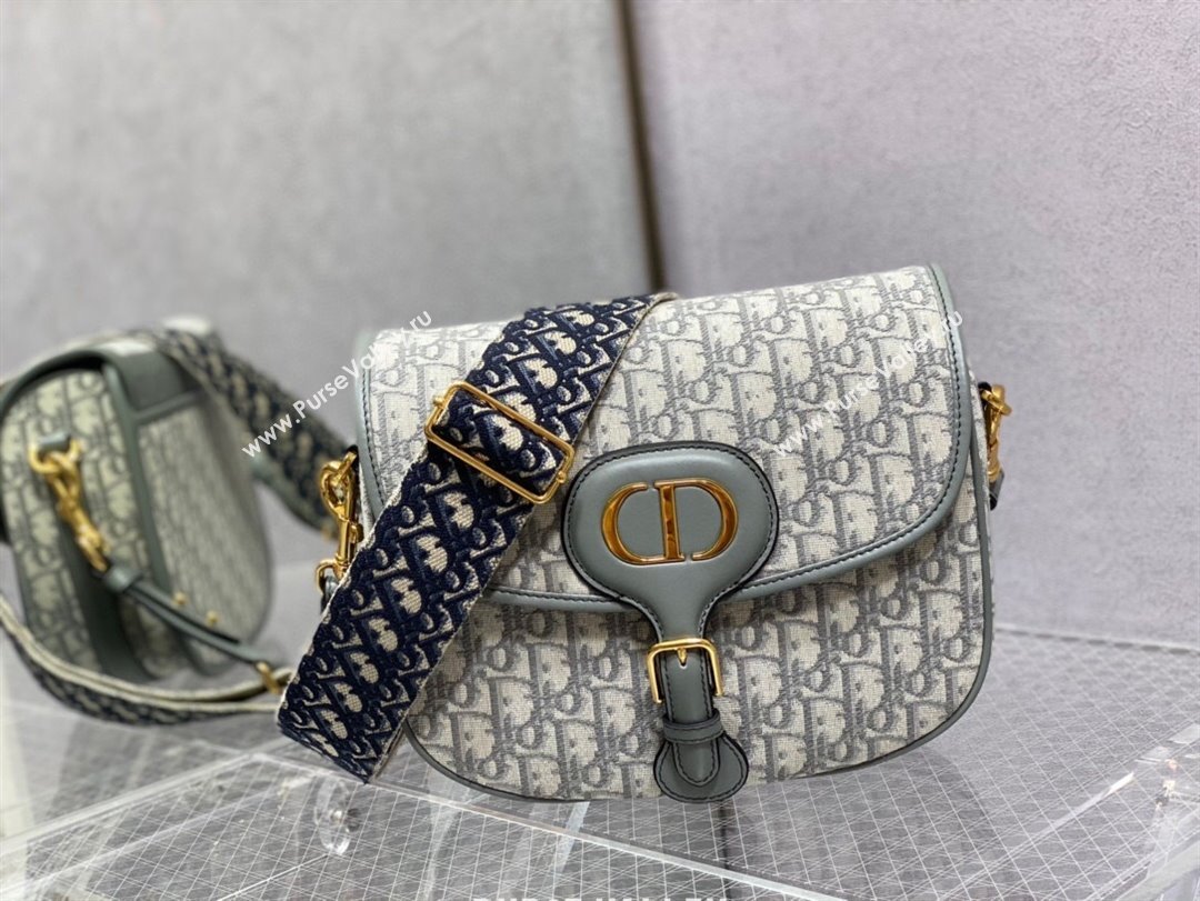 Dior Large Dior Bobby Bag in Grey Dior Oblique Jacquard 2024 (XXG-24031205)