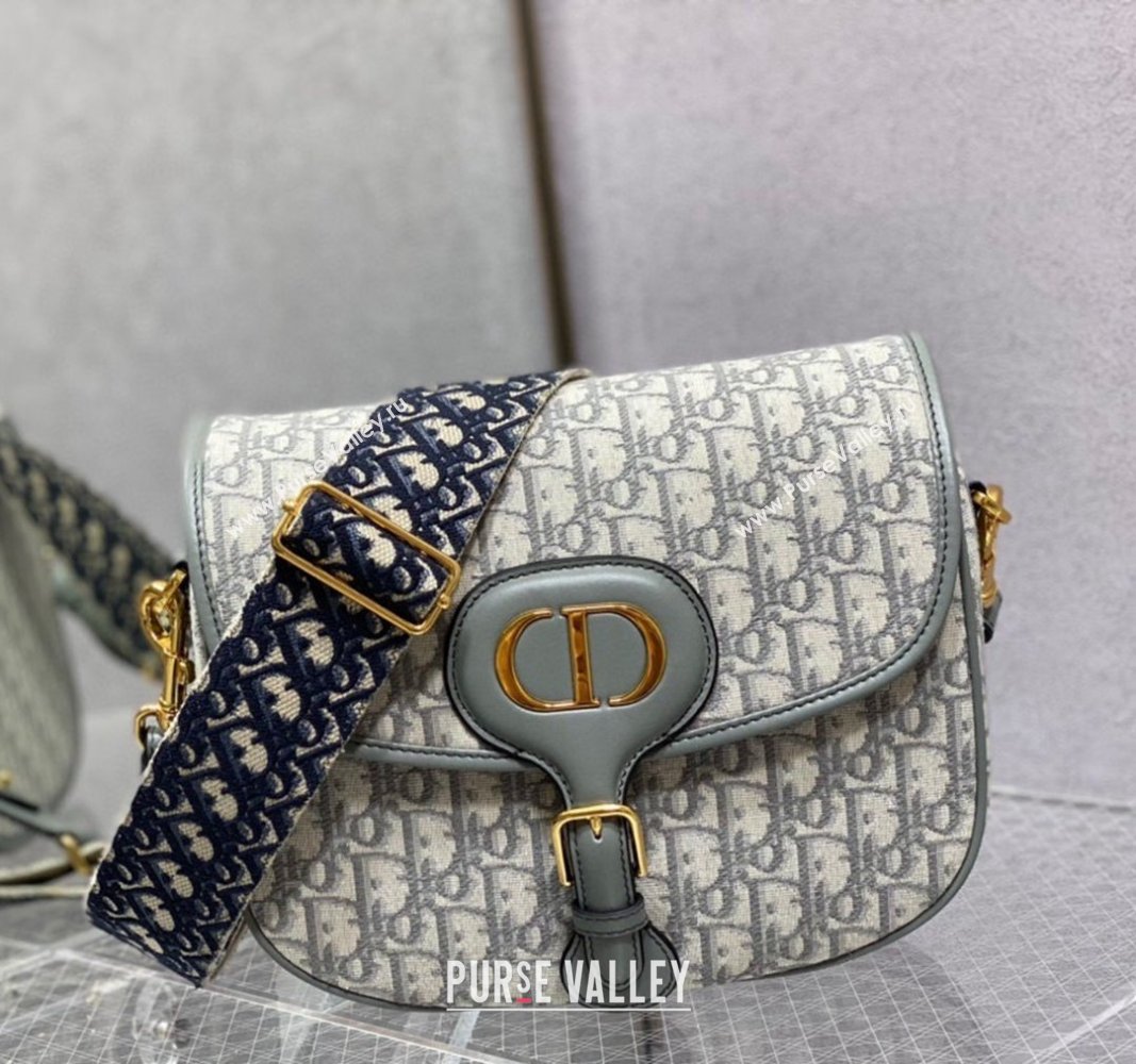 Dior Large Dior Bobby Bag in Grey Dior Oblique Jacquard 2024 (XXG-24031205)