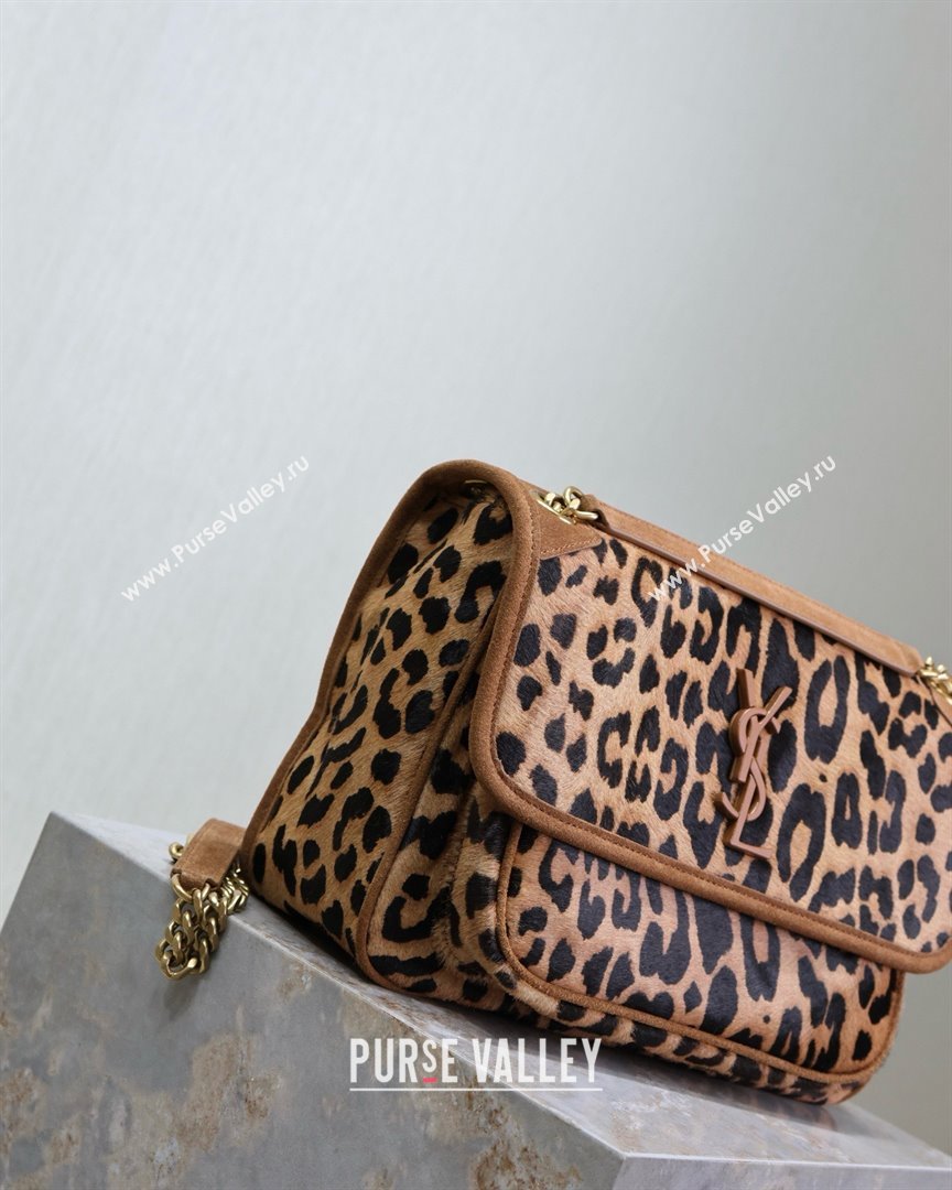 Saint Laurent Niki Medium Bag in Pony Hair Leather 633158 Leopard 2025 (MHUI-25022112)