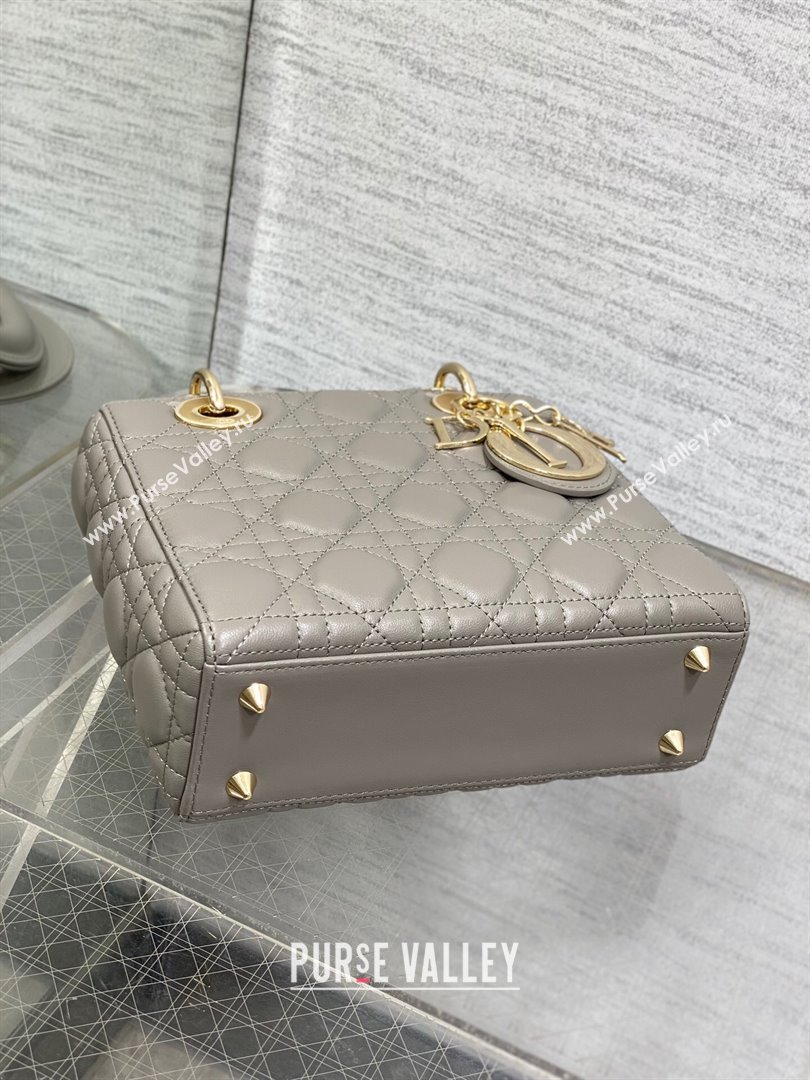 Dior Small Lady My ABCDior Bag in Etoupe Cannage Lambskin 2024 (XXG-24070304)