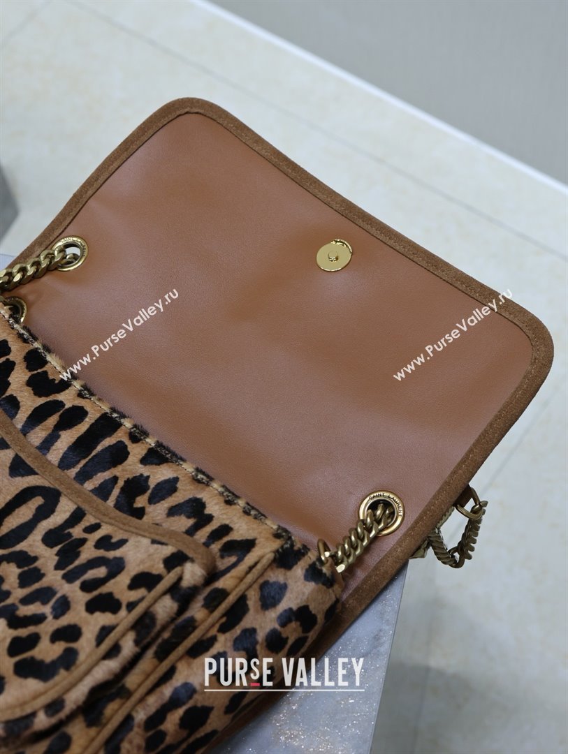 Saint Laurent Niki Medium Bag in Pony Hair Leather 633158 Leopard 2025 (MHUI-25022112)