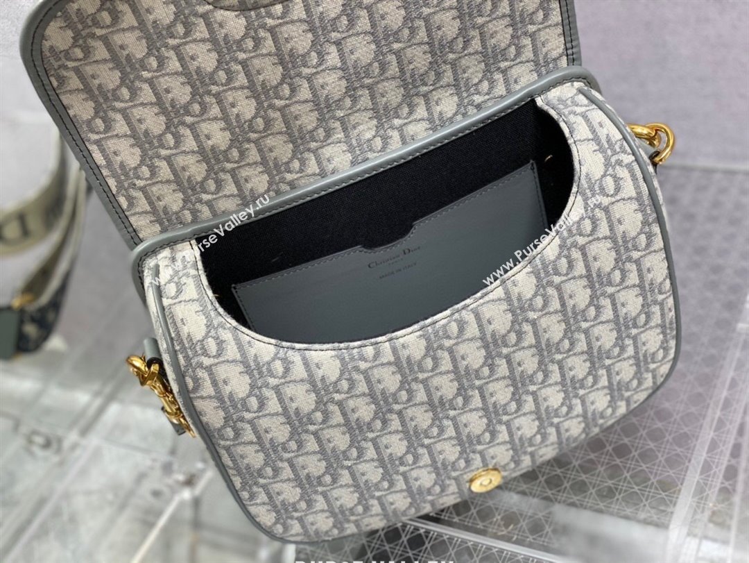 Dior Large Dior Bobby Bag in Grey Dior Oblique Jacquard 2024 (XXG-24031205)