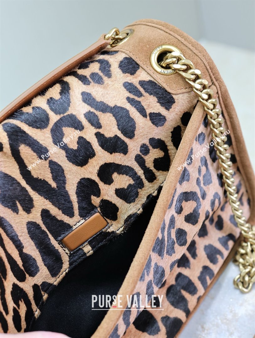 Saint Laurent Niki Medium Bag in Pony Hair Leather 633158 Leopard 2025 (MHUI-25022112)