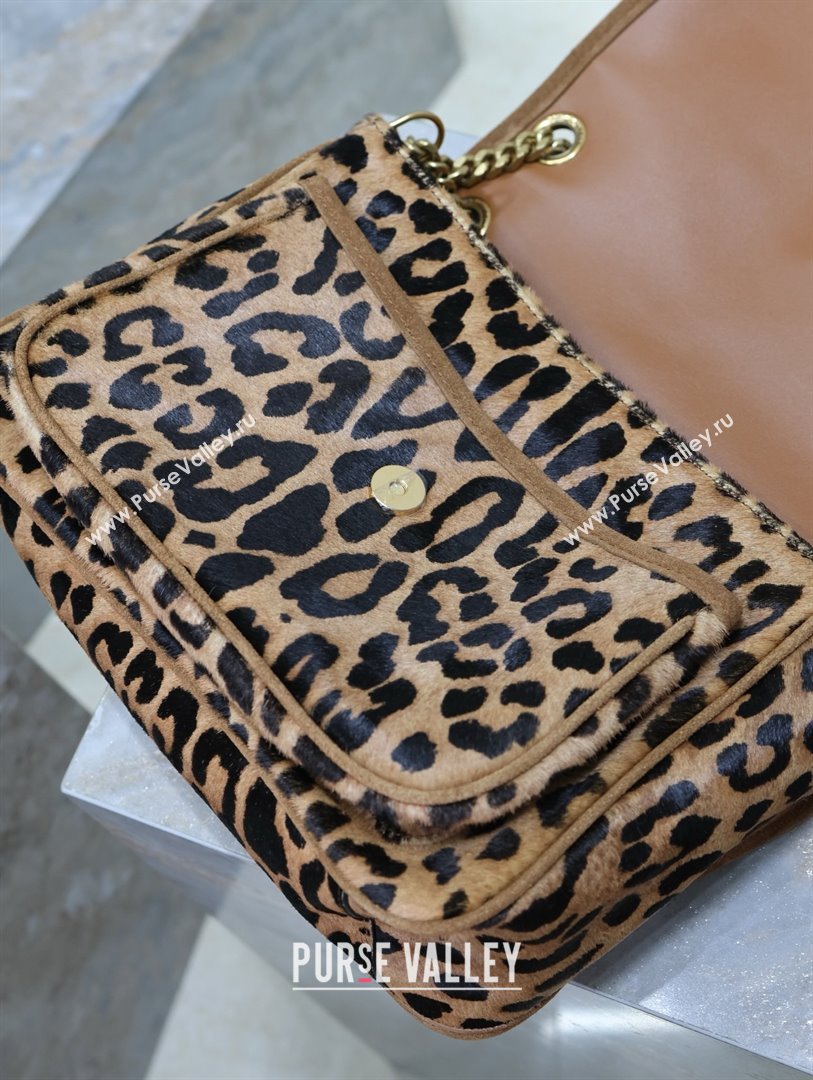 Saint Laurent Niki Medium Bag in Pony Hair Leather 633158 Leopard 2025 (MHUI-25022112)