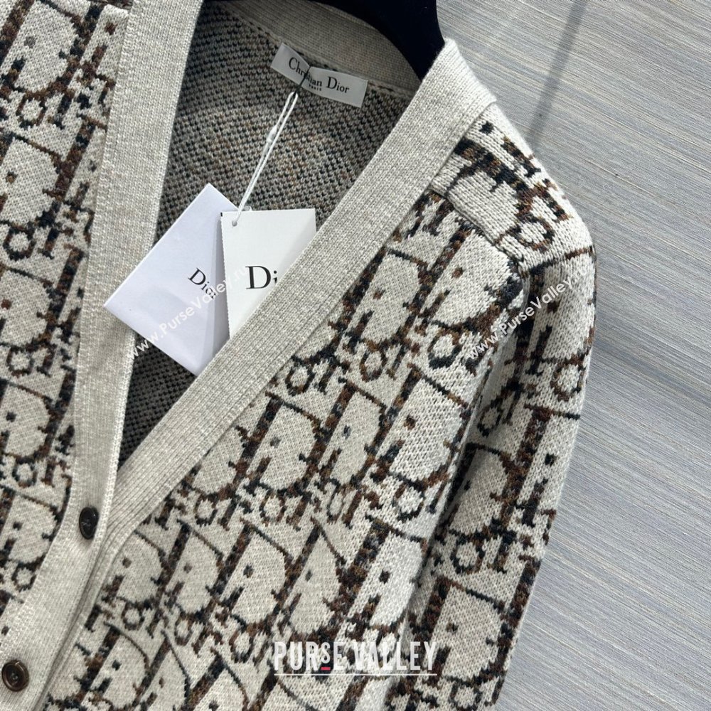 Dior Wool Oblique Cardigan D112526 Beige 2023 (Q-23112526)