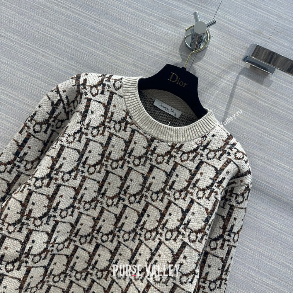 Dior Wool Oblique Sweater D112527 Beige 2023 (Q-23112527)