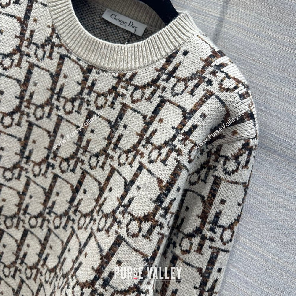 Dior Wool Oblique Sweater D112527 Beige 2023 (Q-23112527)