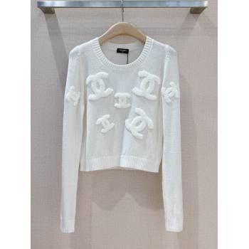 Chanel Wool Sweater CH112720 White 2023 (Q-23112720)