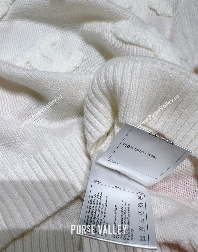 Chanel Wool Sweater CH112720 White 2023 (Q-23112720)