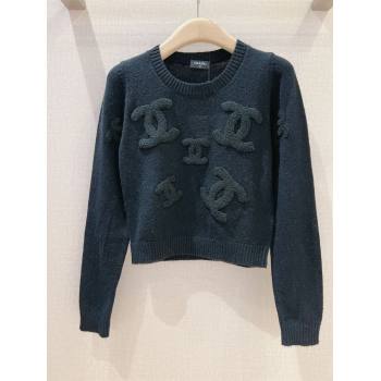 Chanel Wool Sweater CH112721 Black 2023 (Q-23112721)