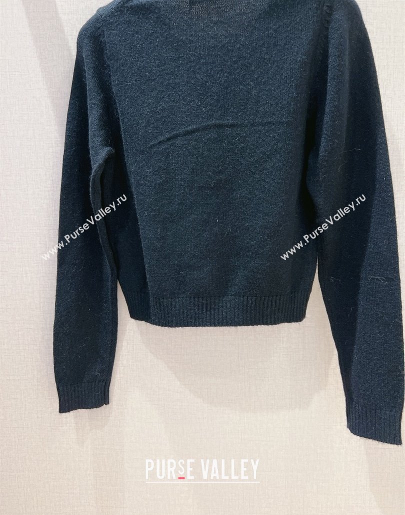 Chanel Wool Sweater CH112721 Black 2023 (Q-23112721)