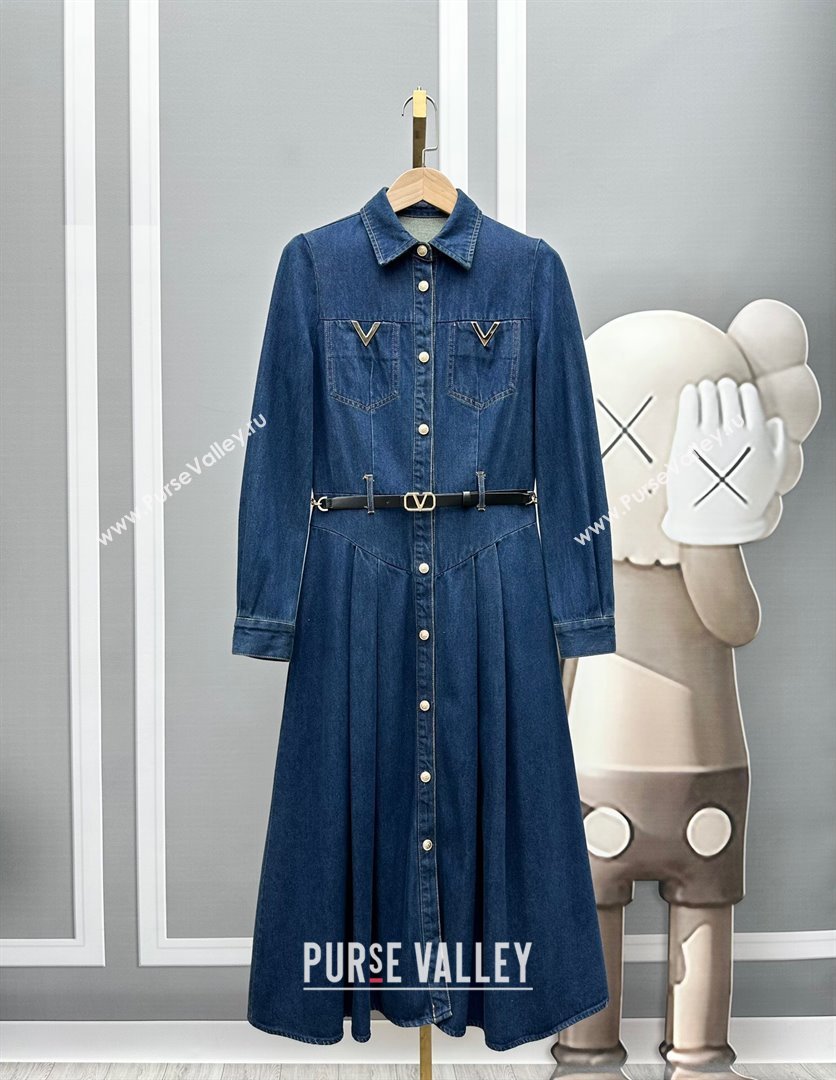 Valentino Denim Dress V112725 Blue 2023 (Q-23112725)