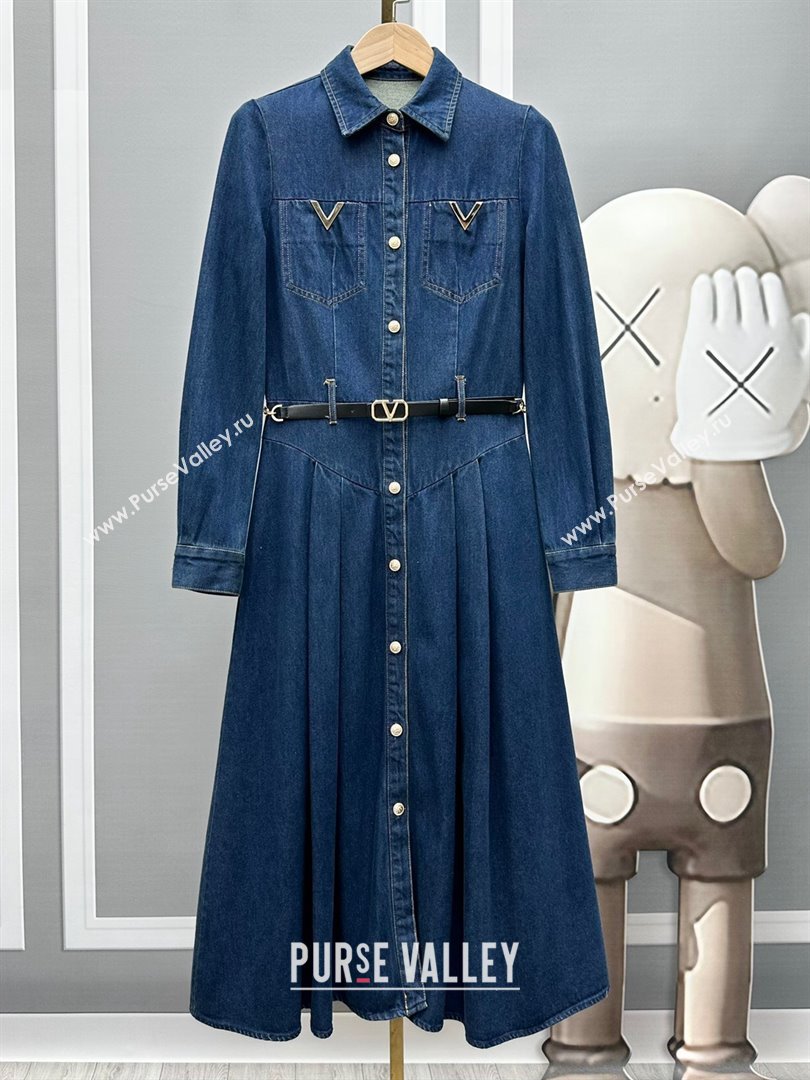 Valentino Denim Dress V112725 Blue 2023 (Q-23112725)